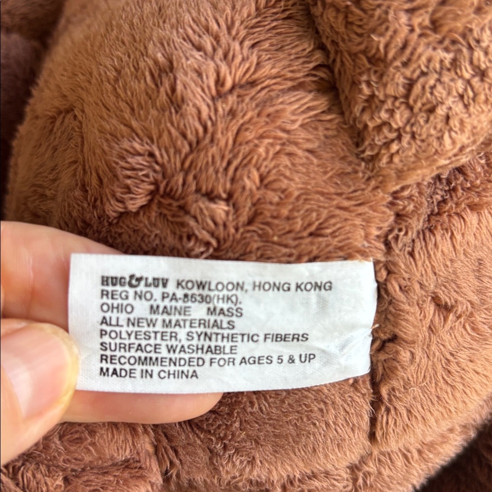 VINTAGE HUG & LUV  2002 Brown Teddy Bear with Red Accents - Picture 9 of 14